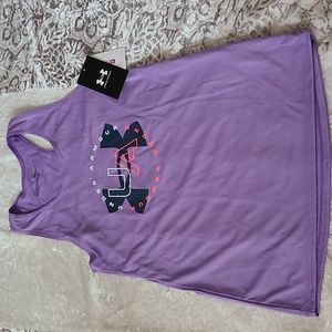 Under Armour Big Logo Tech Racerback Tee - YXL - Unisex